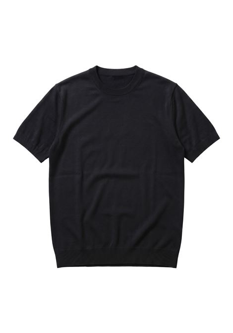 Paolo Pecora Milano Men's Gauge 16 Cotton Crewneck - Black PAOLO PECORA |  | A009 F1009000
